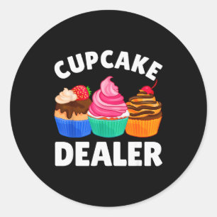 Cool Cupcake Costume For Men Women Baking Cupcake Classic Round Sticker