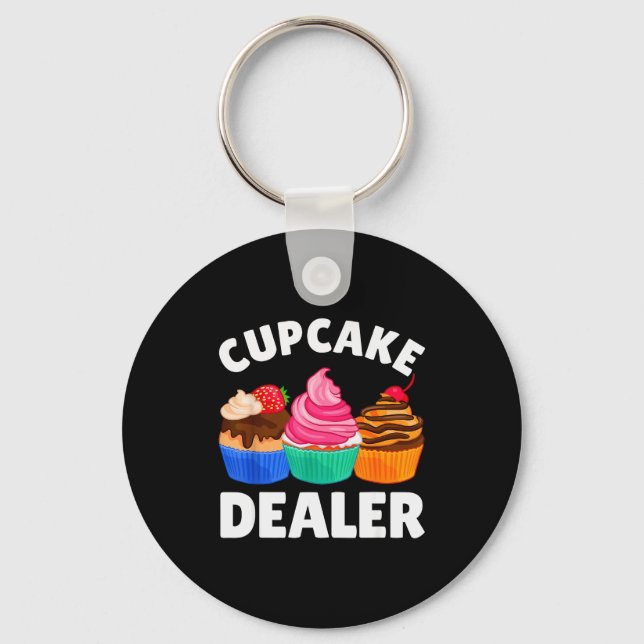 Cool Cupcake Costume For Men Women Baking Cupcake  Keychain (Front)