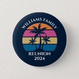 Cool Custom Beach Party Family Reunion Button