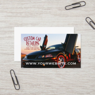 Cool Custom Car Detailing Business Card