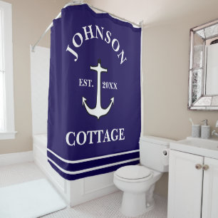 COOL! 🚤 Custom Cottage Shower Curtain - Family