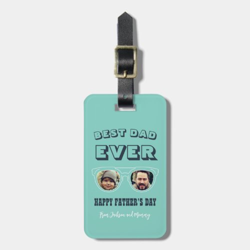 Cool Custom Dad Son Daughter Photo Fathers Day Luggage Tag