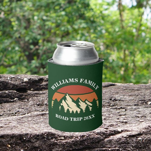 Cool Custom Family Reunion Sunset Green Forest Can Cooler