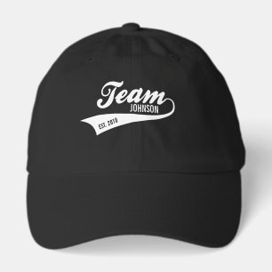 Cool Custom Family Team Name Retro Sports Logo Hat