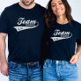 Cool Custom Family Team Name Retro Sports Logo T-Shirt