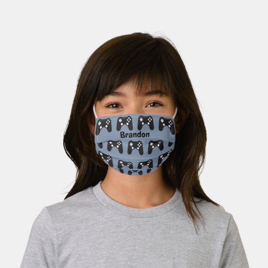 Cool Custom Gamer Kids' Cloth Face Mask (Worn)