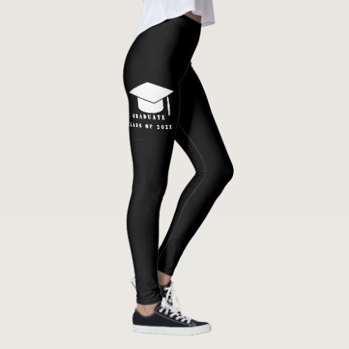 Cool Custom Graduation Print Leggings Womens