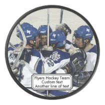 Cool Custom Hockey Puck Add Your Photo Team Name