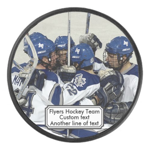 Cool Custom Hockey Puck Add Your Photo Team Name