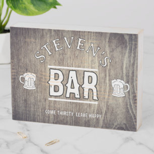 COOL! 🍺 Custom Name Box Sign for Home Bar