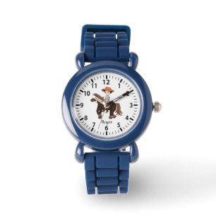 Cool Custom Name Cowboy on Horse Watch