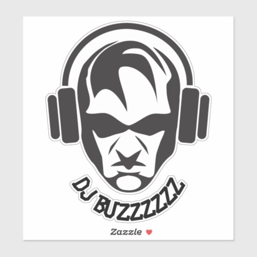 Cool custom name DJ sticker