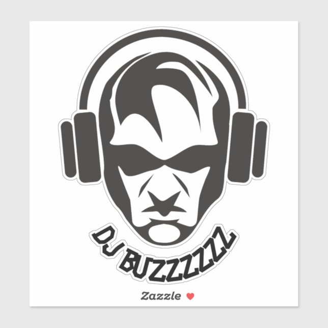 Cool custom name DJ sticker (Sheet)