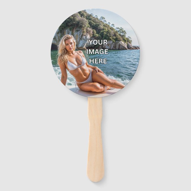 COOL! 🌬️ Custom Paddle Hand Fan (Back)
