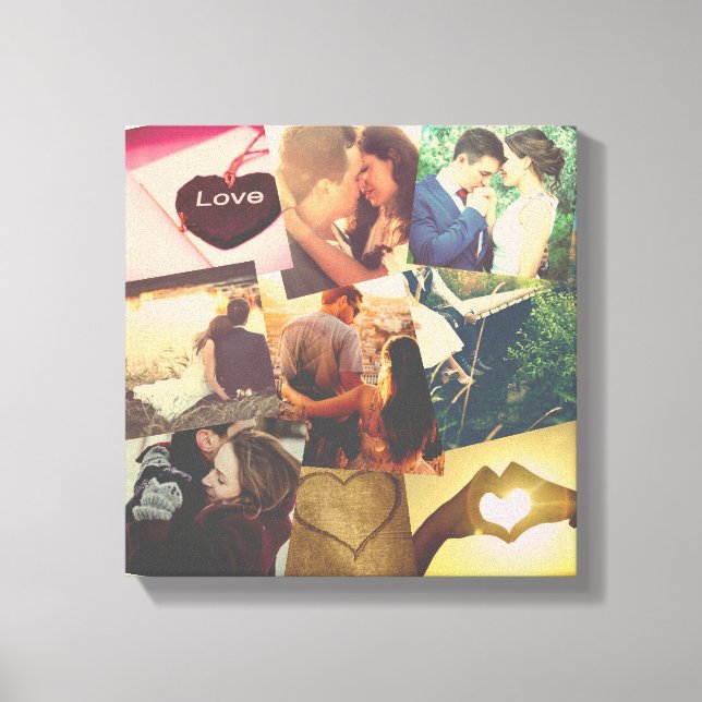 Cool custom photo collage canvas print (Front)