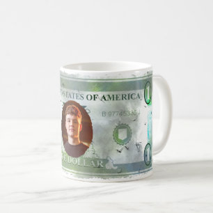 COOL! Custom Photo Mug — Fake Dollar Bill Design💵