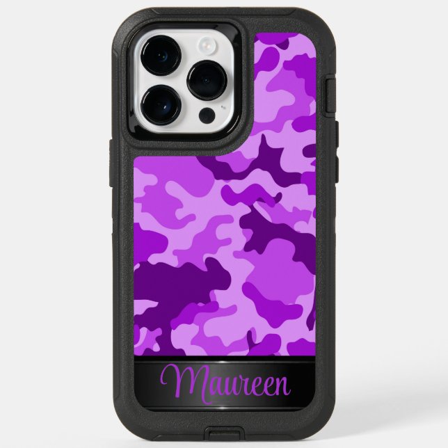 Cool Custom Purple Camo iPhone Case (Back)