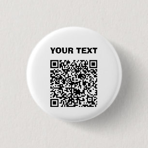 COOL! 😎 Custom QR Code Button Personalized Text