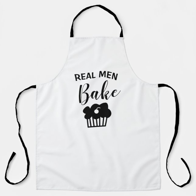 Cool Custom Real Men Bake Apron (Front)