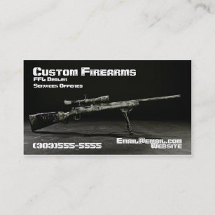 Cool Custom Rifle Business Card