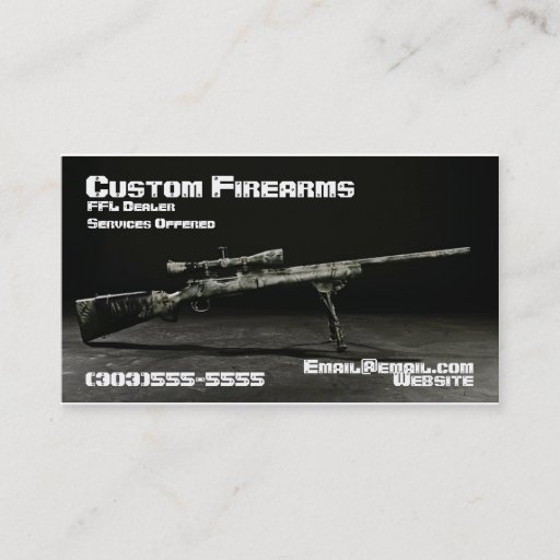 Customizable Cool Custom Rifle Business Card