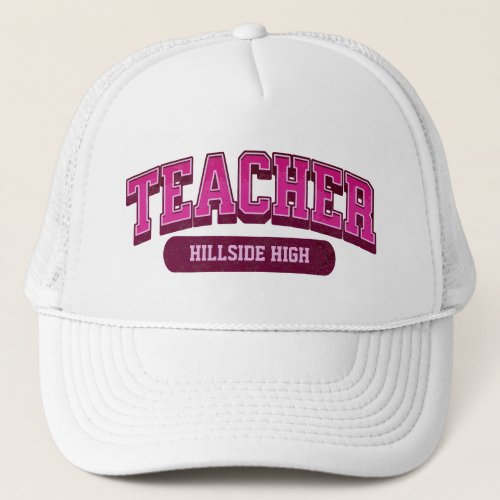 Cool Custom School Modern Teacher Trendy Stylish Trucker Hat