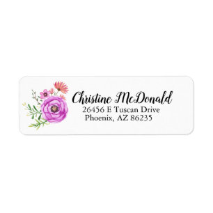 Cool Custom Spring floral Return Address Labels
