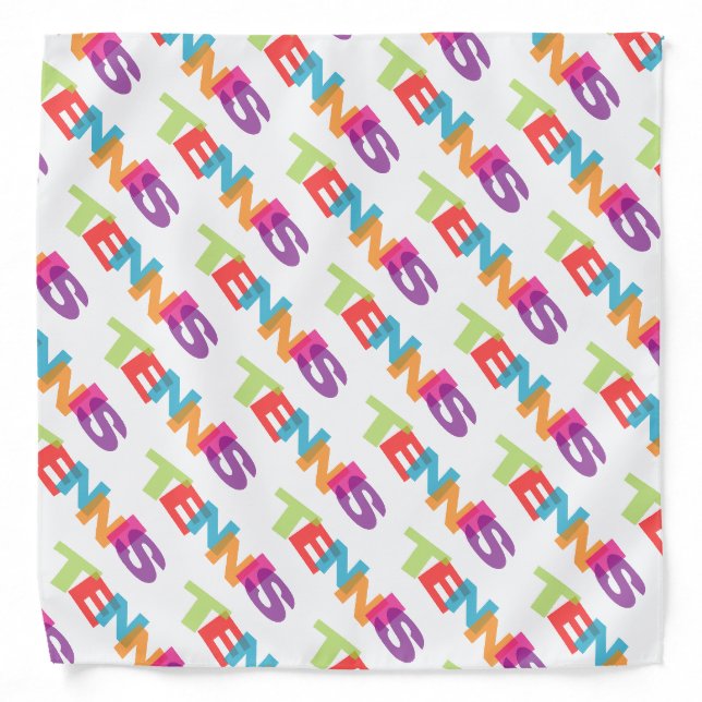Cool custom tennis sport bandana for women & girls (Front)