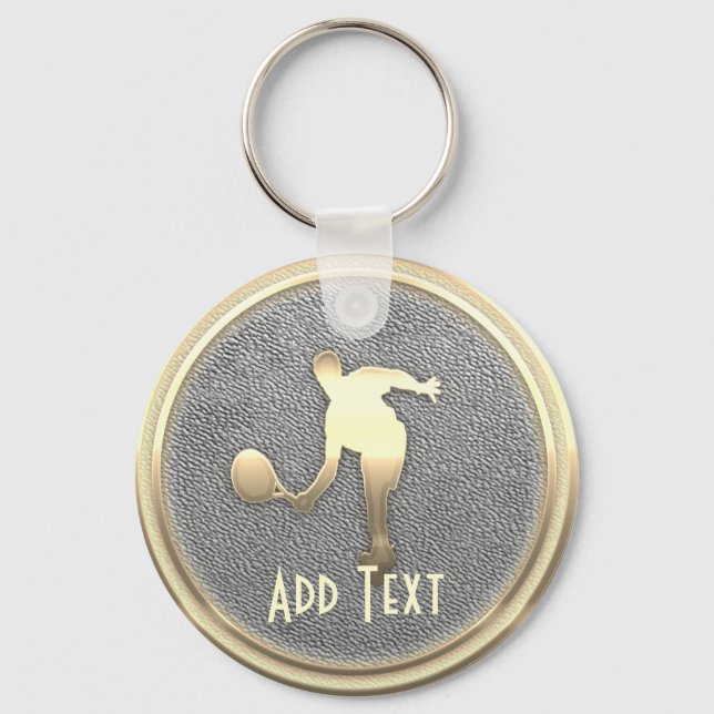 Cool Custom Tennis Star  Sport Keychain (Front)