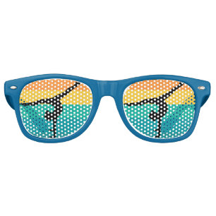 Cool Custom Womens Gymnastics Sunset Retro Sunglasses