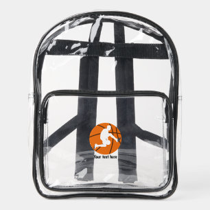 Cool customizable Basketball sports Clear Backpack