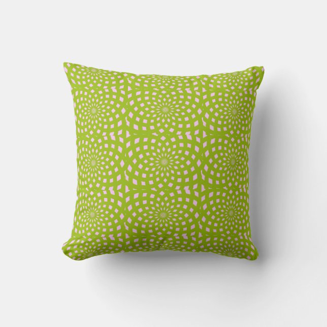 Cool Customizable Green Design Pillow (Front)