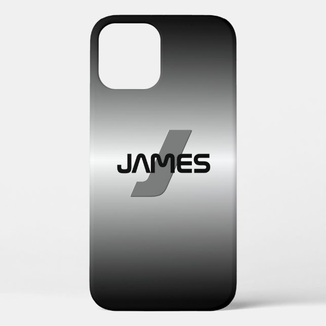 Cool Customizable Name & Monogram Case-Mate iPhone Case (Back)