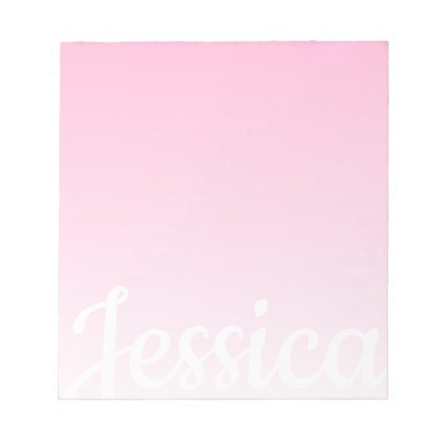 Cool Customizable Pink Gradient Ombre Your Script Notepad