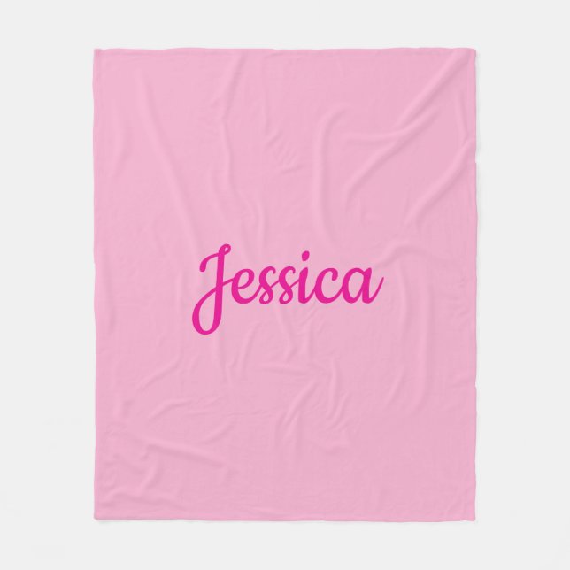 Cool Customizable Text Fleece Blanket (Front)