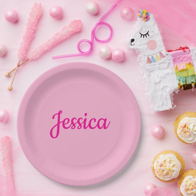 Cool Customizable Text Paper Plates (Party)