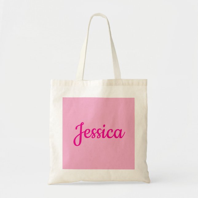 Cool Customizable Text Tote Bag (Front)