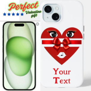 Cool & Customizable Valentine's Day Heart Design  iPhone 15 Case