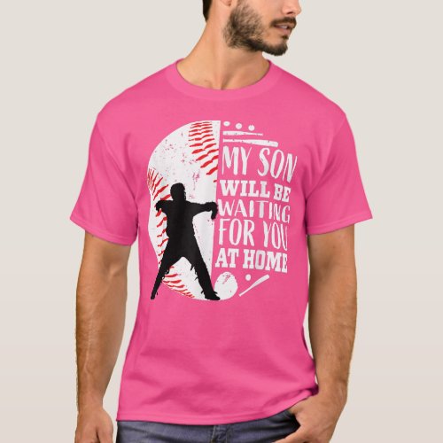 Cool Cute Baseball Catcher Mom Dad Son Parents Quo T_Shirt