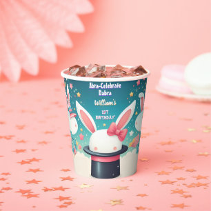 Cool Cute Bunny Tv Party Magic Show 1st Birthday Paper Cups