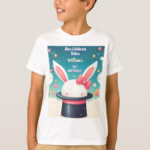 Cool Cute Bunny Tv Party Magic Show 1st Birthday T-Shirt