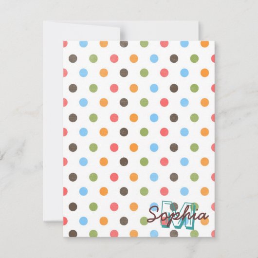Cool cute colourful trendy monogram polka dots (Front)
