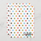 Cool cute colourful trendy monogram polka dots (Front/Back)