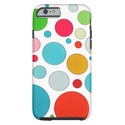 Cool cute different size bubbles and polka dots tough iPhone 6 case