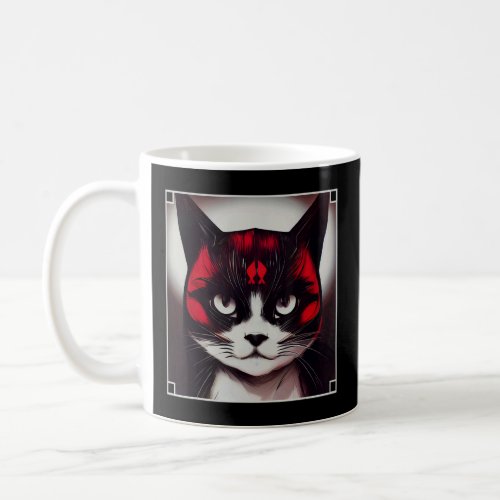 Cool Cute Fantasy Grey Eyed Cat Asian Aesthetic Re Coffee Mug