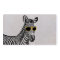 Cool cute funny zebra sketch with trendy glasses