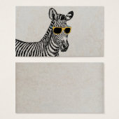 Cool cute funny zebra sketch with trendy glasses (Front & Back)
