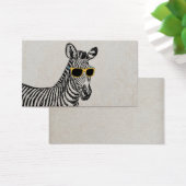 Cool cute funny zebra sketch with trendy glasses (Desk)