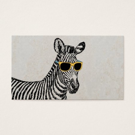Cool Cute Funny Zebra Sketch With Trendy Glasses