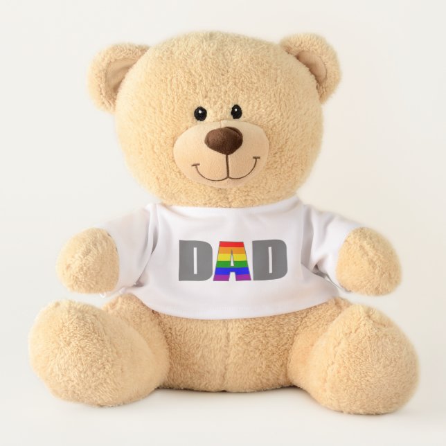 Cool Cute Gay Pride Flag Bear paw daddy bear (Front)